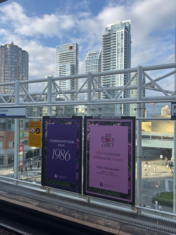 Daytime urban photography captures Burnaby transit and civic infrastructure