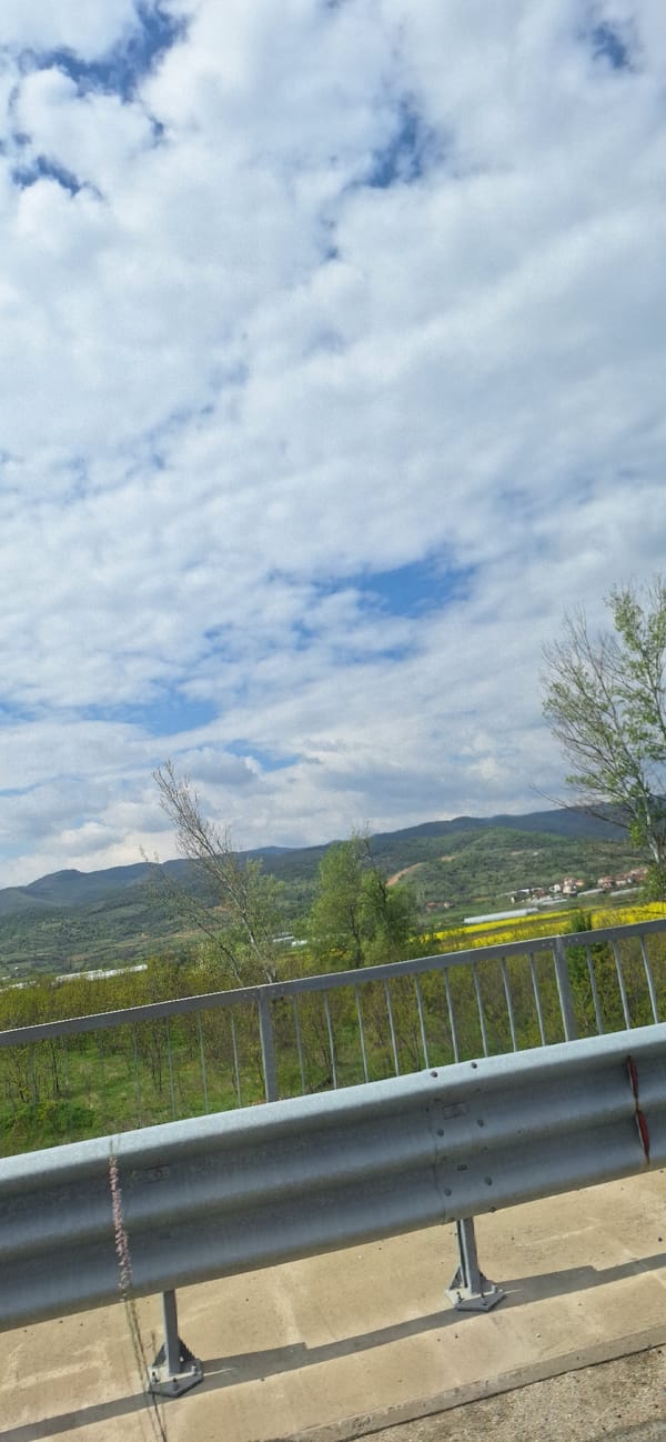 Roadside landscape documented near Mikrevo, Bulgaria