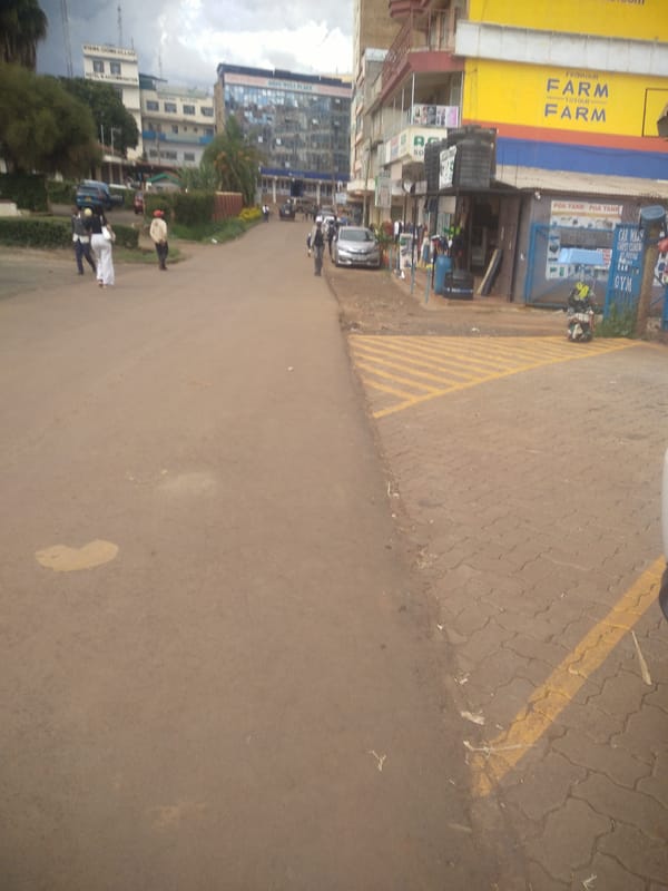 Ordinary street activity documented in Nyeri, Kenya