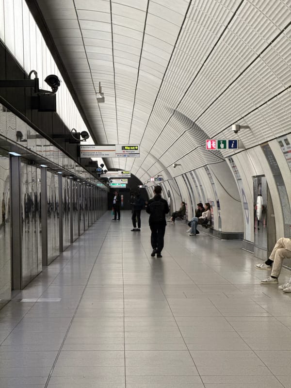 Man Makes Obscene Gesture at London Underground Station