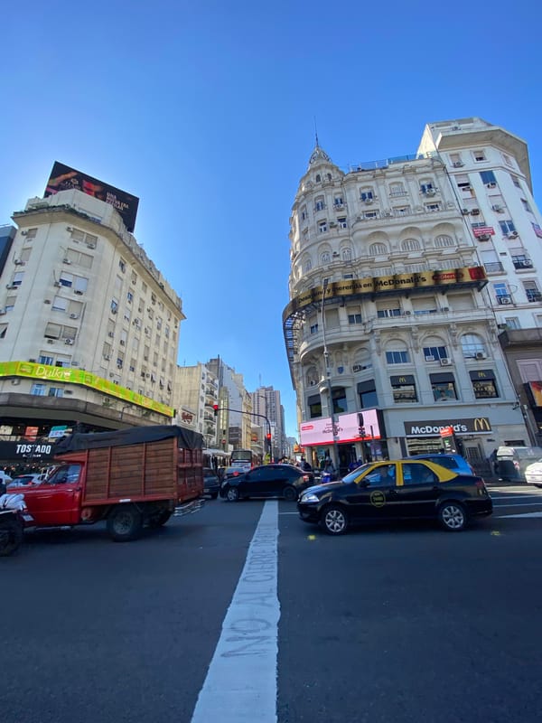 Architectural street scene documented in Buenos Aires