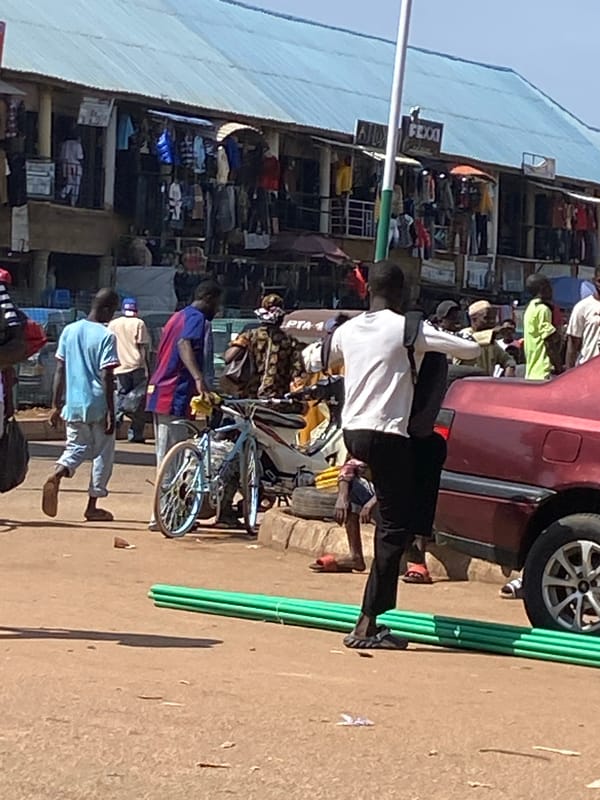 Morning marketplace and street life documented in Bukuru, Nigeria