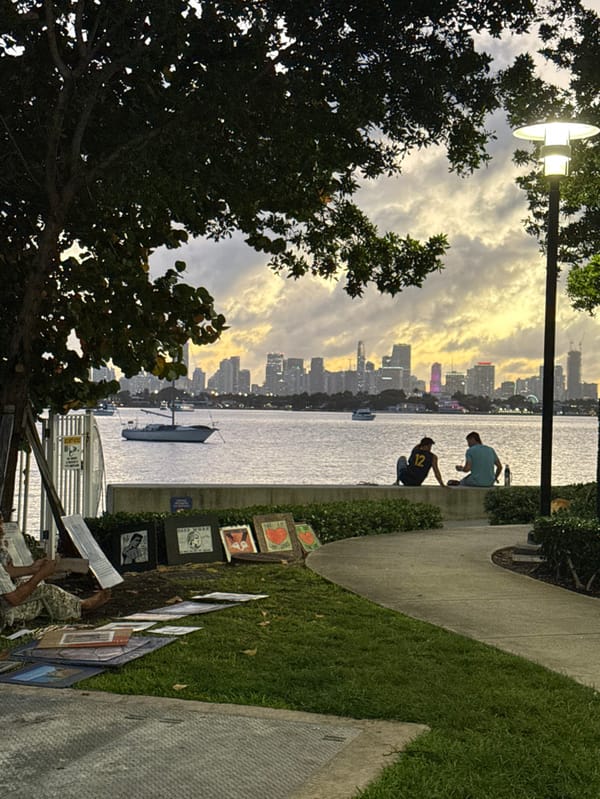 Evening scenes captured across Miami Beach waterfront and skyline