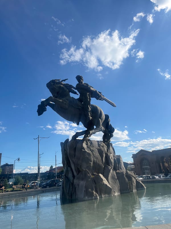 Sasuntsi Davit statue documented in Yerevan, Armenia