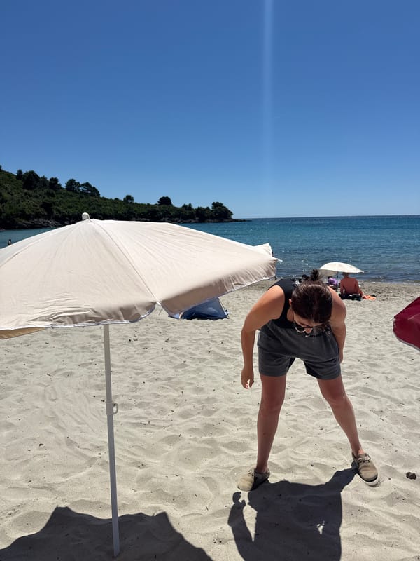 Saturday morning beach scene unfolds at Milovići, Montenegro