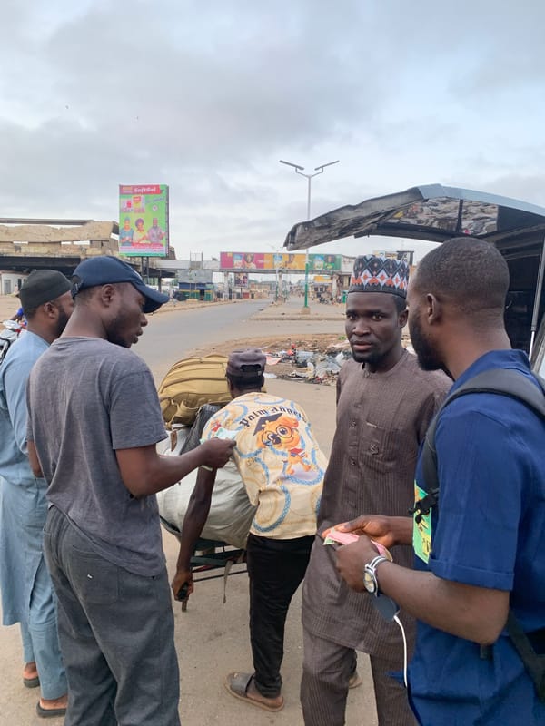Morning street life documented in Jos commercial district