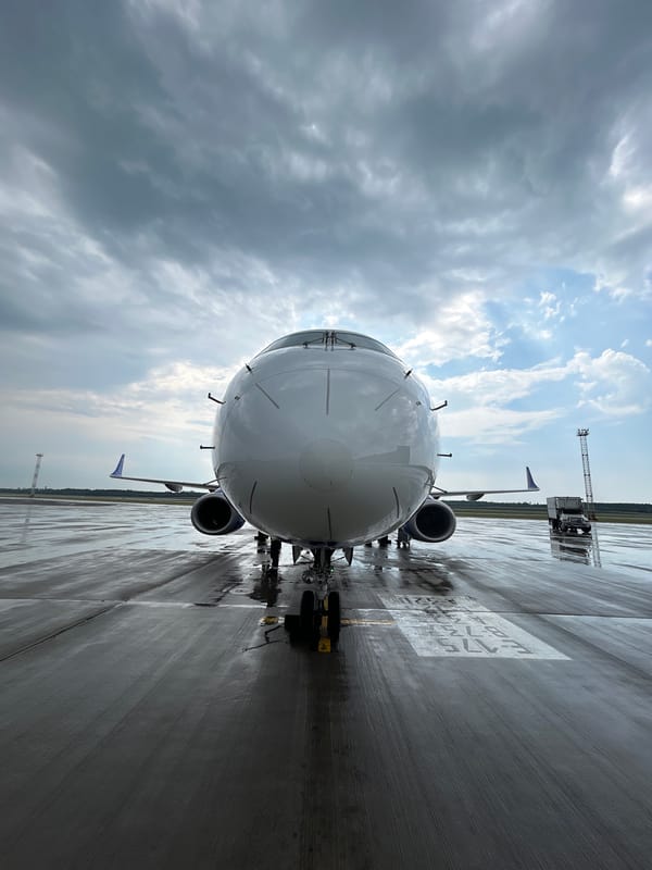 Busy morning on the tarmac at Minsk National Airport