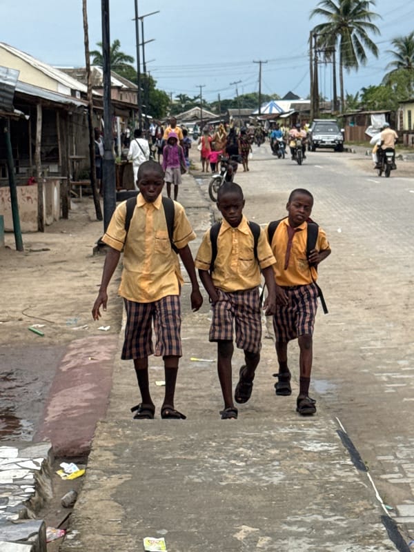 Daily life unfolds on Badagry streets during school hours