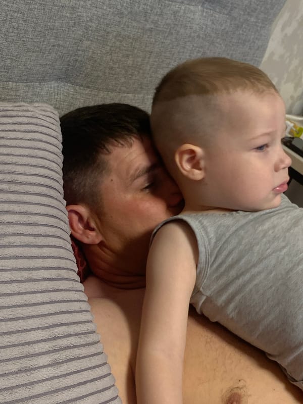 Father and toddler bake homemade pastries together in Sochi
