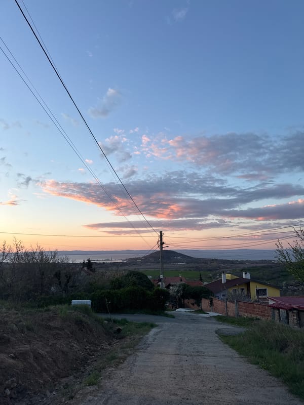 Colorful sunset photographed in Atiya, Bulgaria