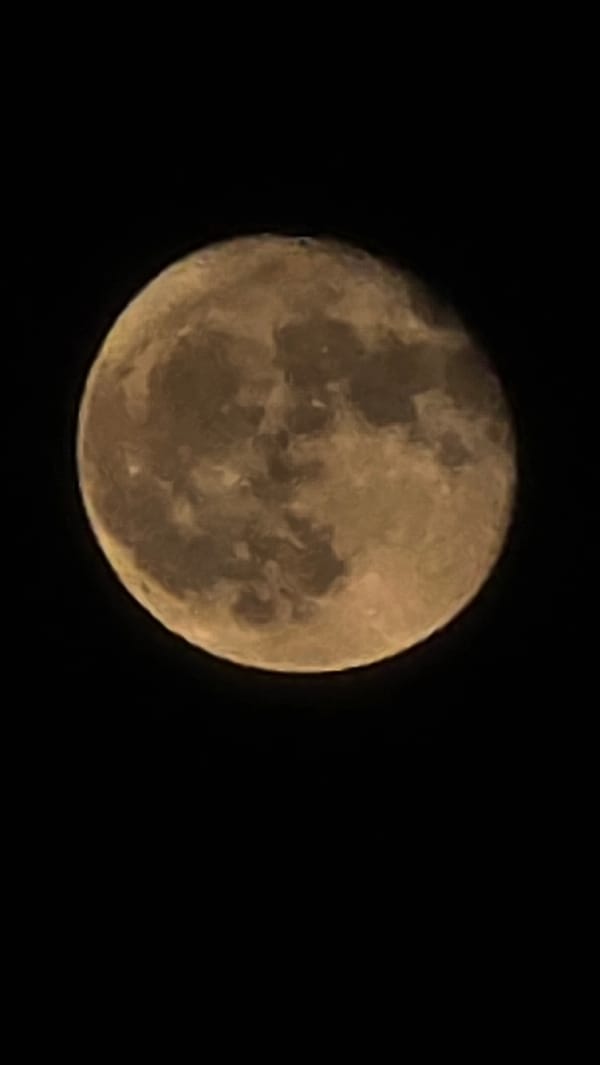 Golden full moon observed over Sofia, Bulgaria