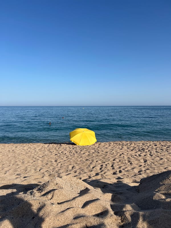 Sunny afternoon on the beaches of Sant Pol de Mar