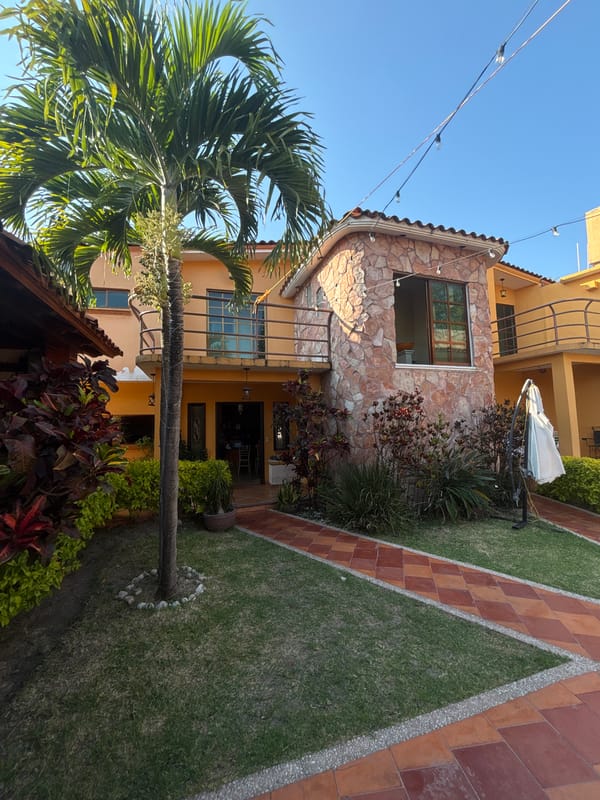 Two-story house with palm tree documented in Chilpancingo