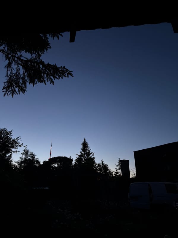 Tallinn TV Tower captured in twilight silhouette, Estonia