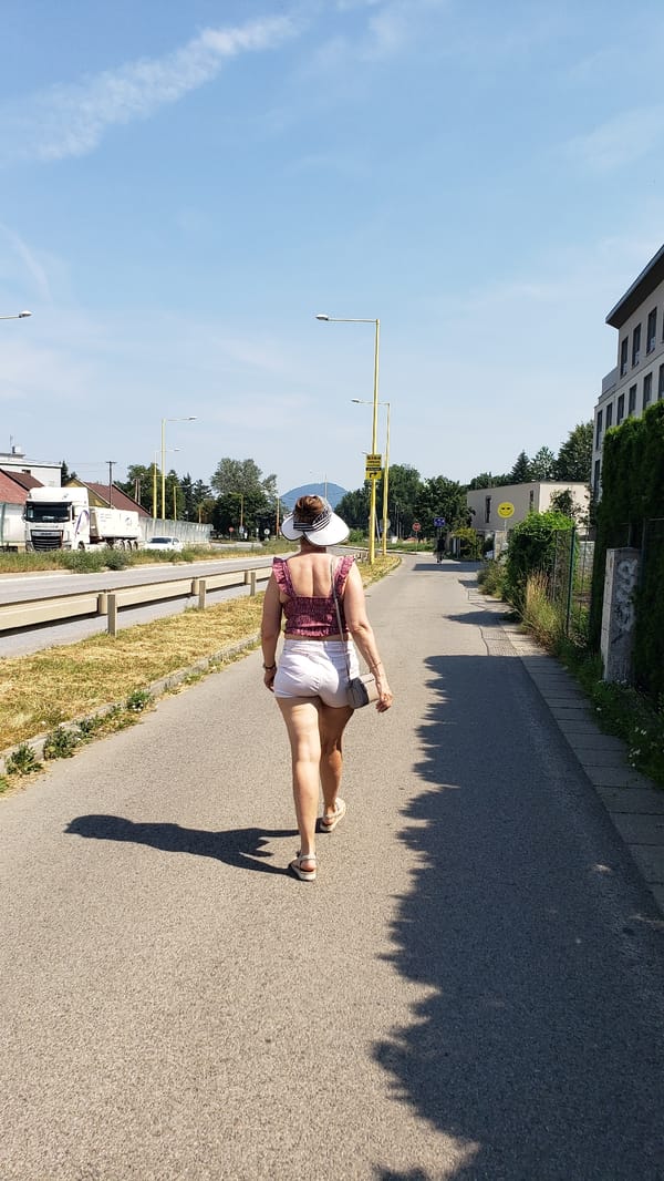 Summer street style on a Prešov sidewalk