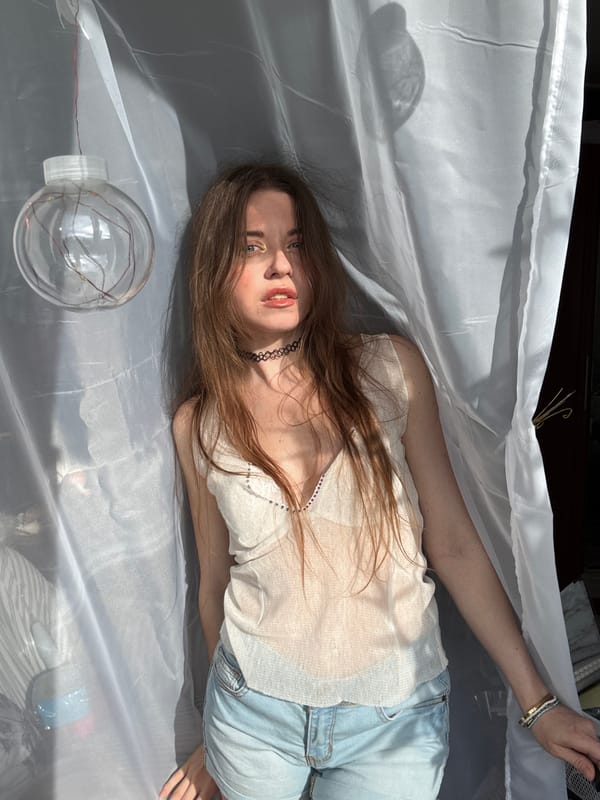 Lazy afternoon at home: sheer fabrics, strawberries, and soft light