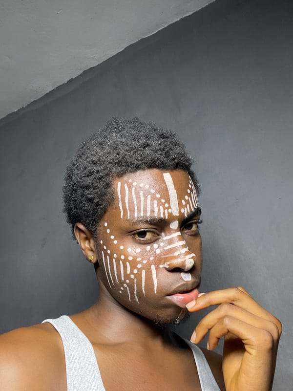Traditional face painting documented in Nkpor, Nigeria