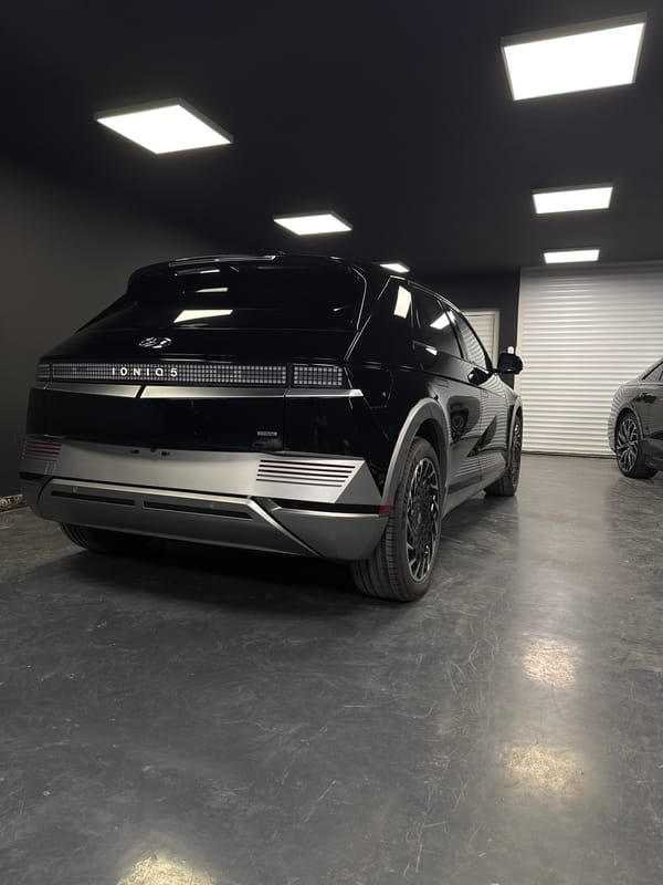 Black Hyundai Ioniq 5 detailed and explored in Ruse garage