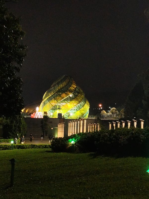 Evening recreation captured at illuminated Da Lat park