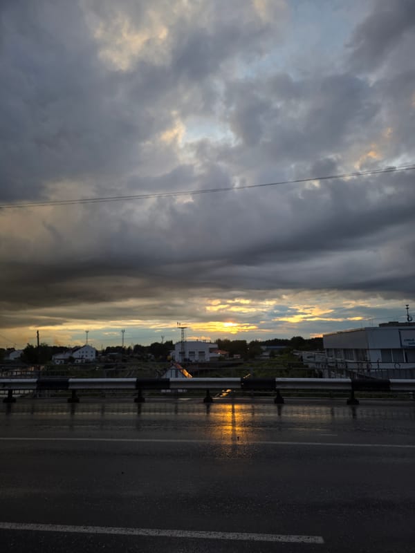 Evening scenes documented across Chaikovsky during sunset hours