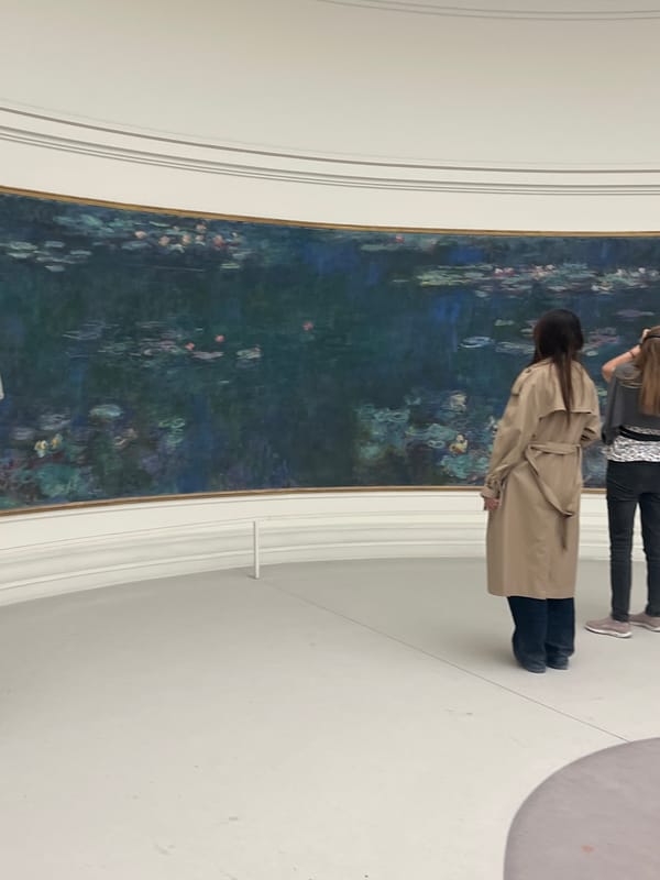 Art gallery visit documented in central Paris during afternoon
