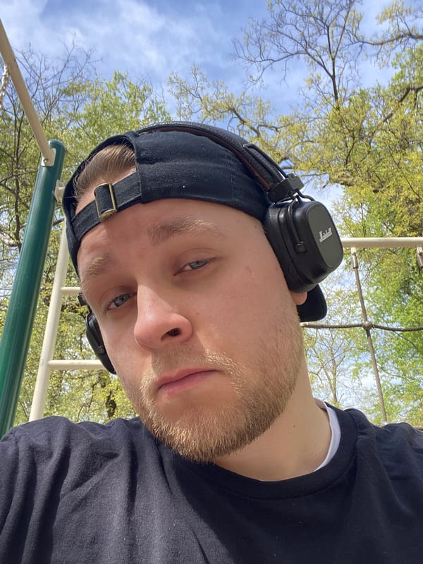 Young man takes selfie outdoors in Subotica, Serbia