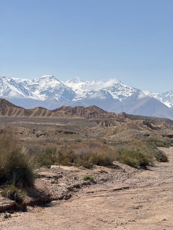 Morning lakeside tourism documented in remote Kyrgyzstan mountain region