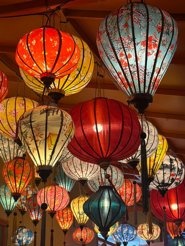 Traditional Vietnamese lanterns displayed in Đà Nẵng