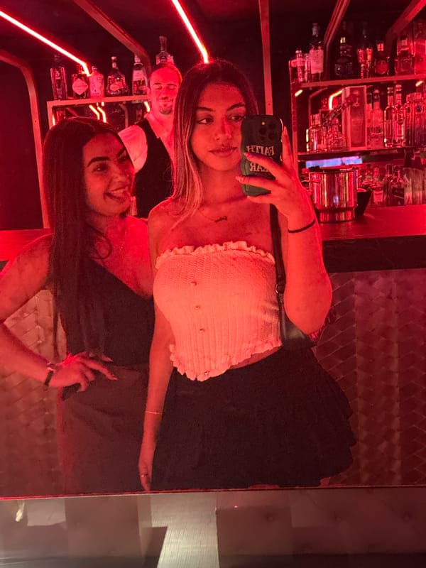Women celebrate Friday night out at Alicante bar