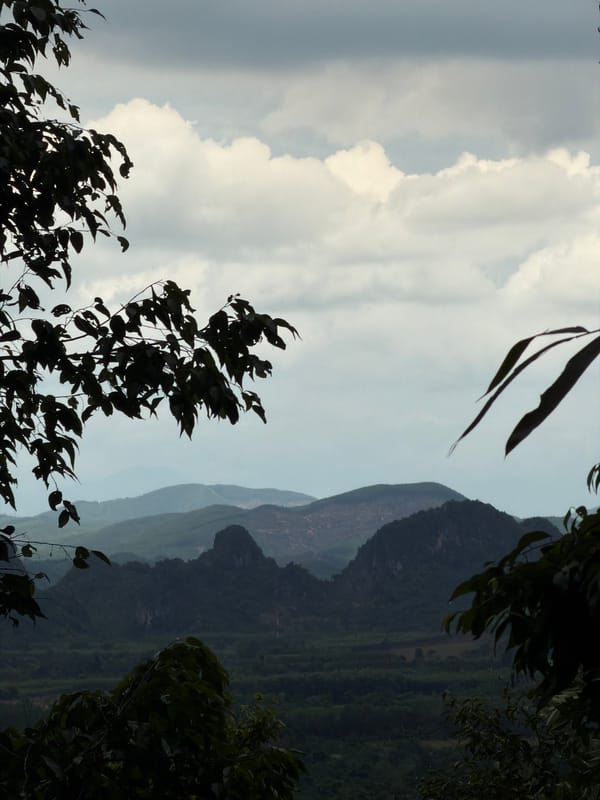 Cloudy skies over the hills of Phong Nha, Vietnam