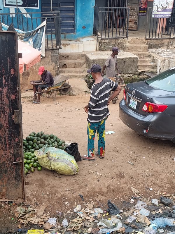 Daily street life documented in Fegge, Nigeria