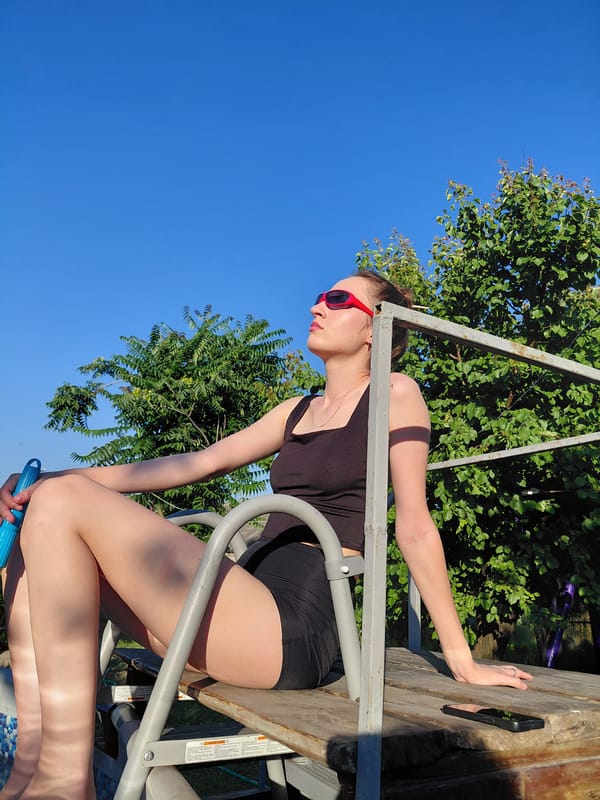 Lazy summer afternoon: poolside hangout and a home-cooked meal