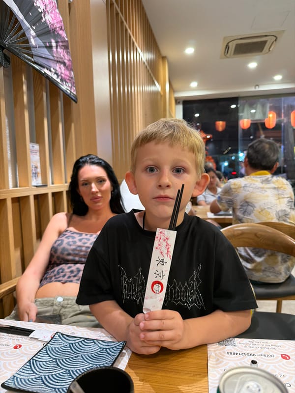 Chopsticks in hand at a Nha Trang restaurant