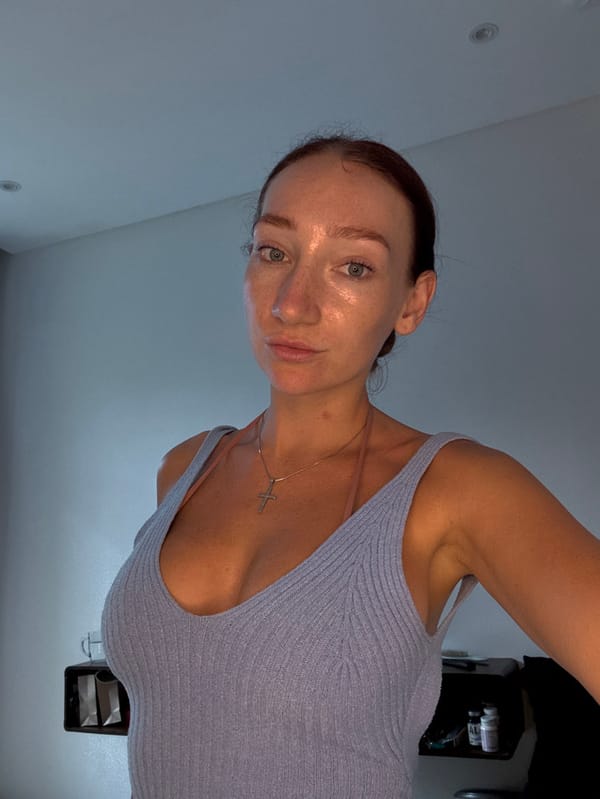 Woman documented across multiple Bali locations during morning hours