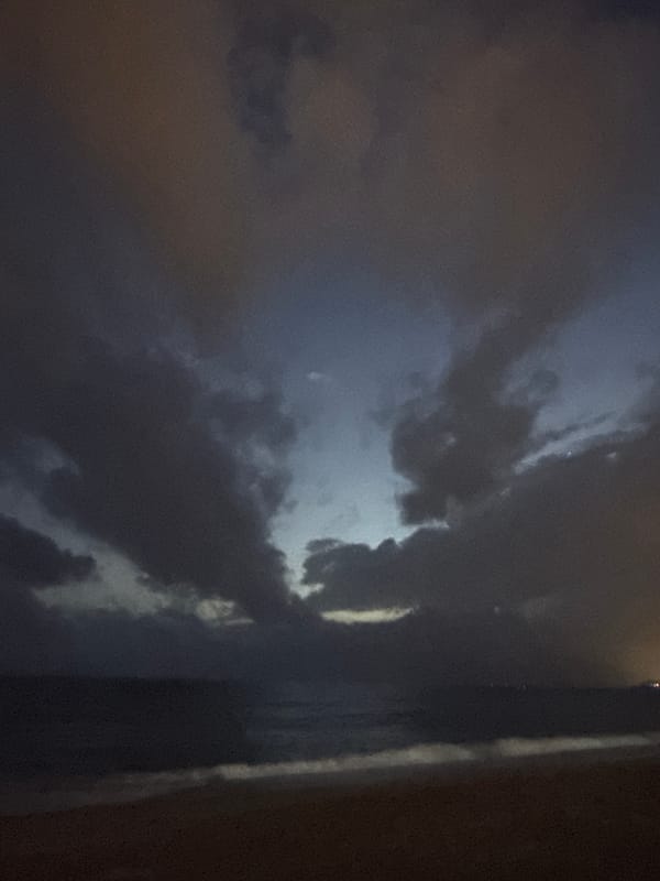 Dark clouds observed over Alanya, Turkey evening sky