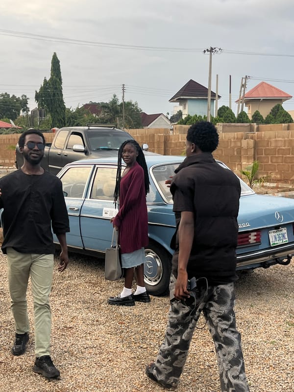 Afternoon hangout at an outdoor cafe in Gura Top, Nigeria