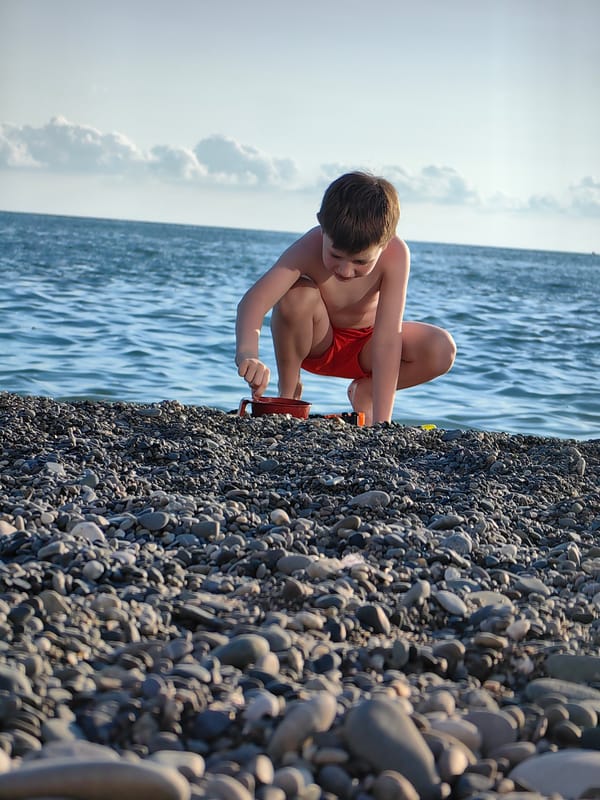 Afternoon on the Black Sea: Sochi beach day in full swing