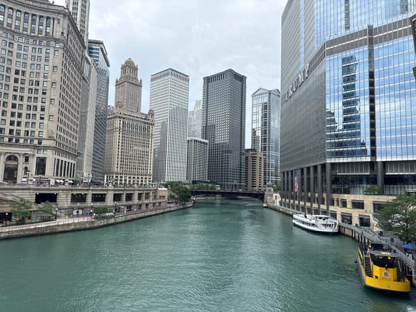Chicago Riverwalk on a busy summer afternoon