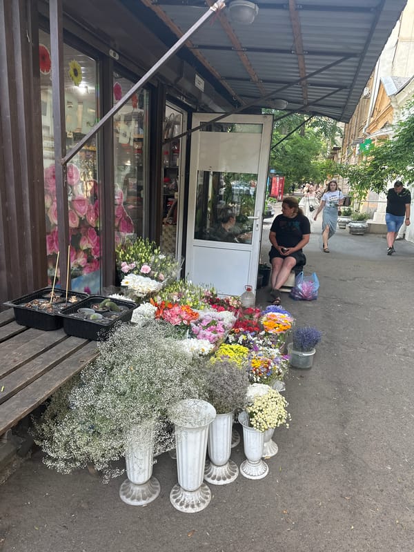 Odesa streets on a sunny afternoon, everyday city life