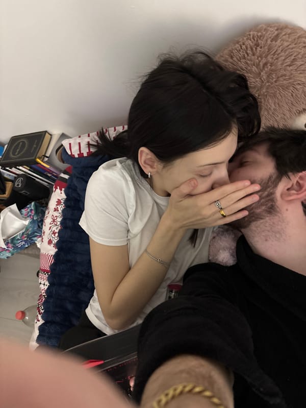 Couple shares intimate moments in Cachan bedroom