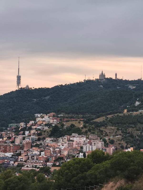 Panoramic views of Barcelona captured from hillside vantage points