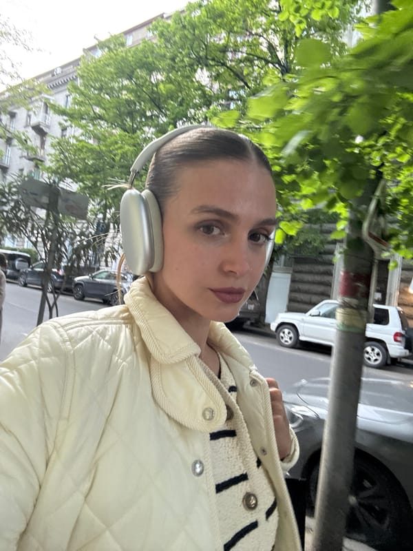 Young woman photographed on Tbilisi street