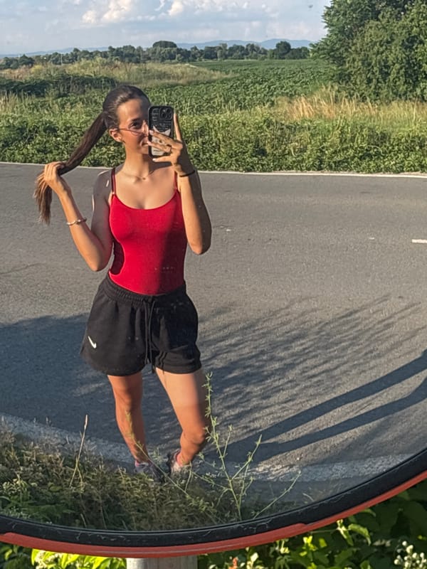 Mirror selfies and roadside debris in rural Chepintsi