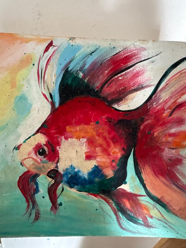 Balinese paintings browsed up close in Kuta Selatan