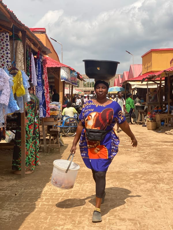 Midday market activity in Kafanchan B, Nigeria