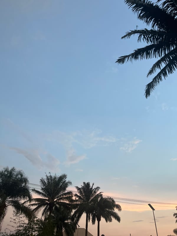 Evening sky transition captured in Ikot Ekpene, Nigeria