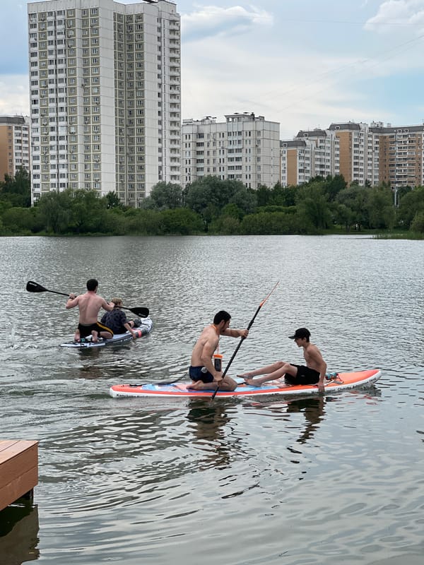 Summer Recreation Activities Across Moscow Waterfront and Parks