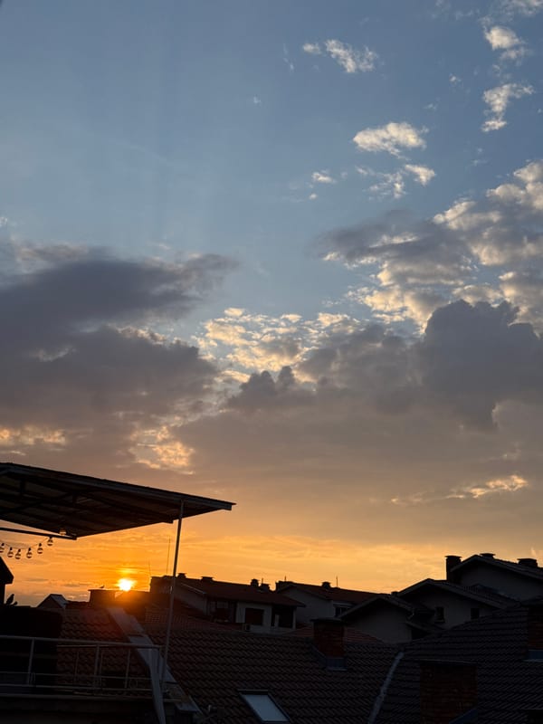 Dawn scenes and selfie captured in Pleven, Bulgaria