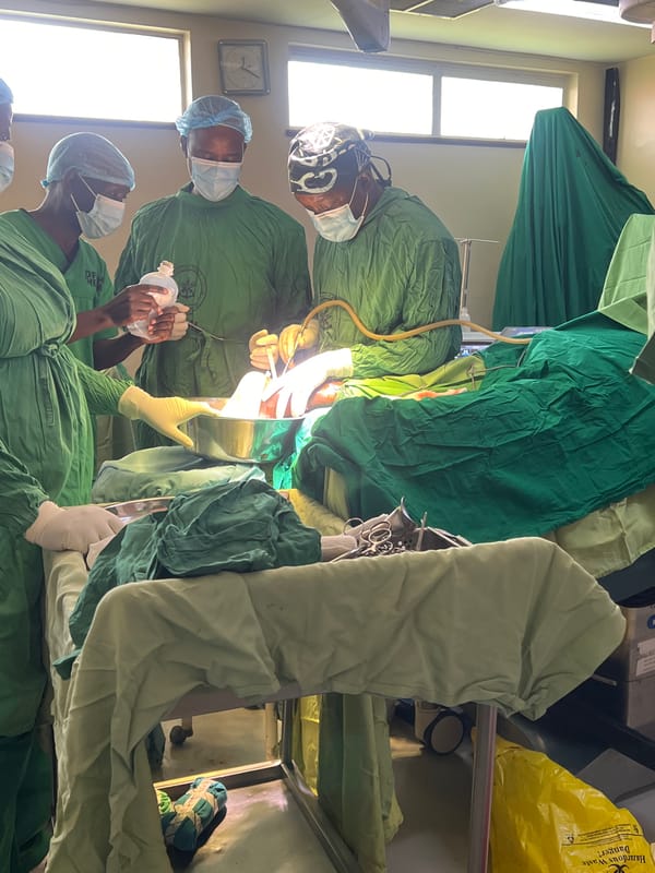 Surgical team performs leg operation at Nairobi hospital