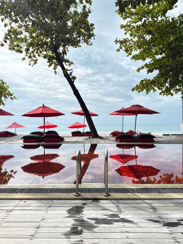 Lazy beach morning at a Koh Samui resort